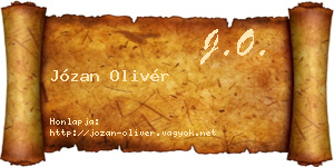 Józan Olivér névjegykártya