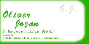 oliver jozan business card